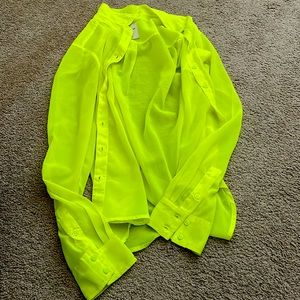 Highlighter yellow button up